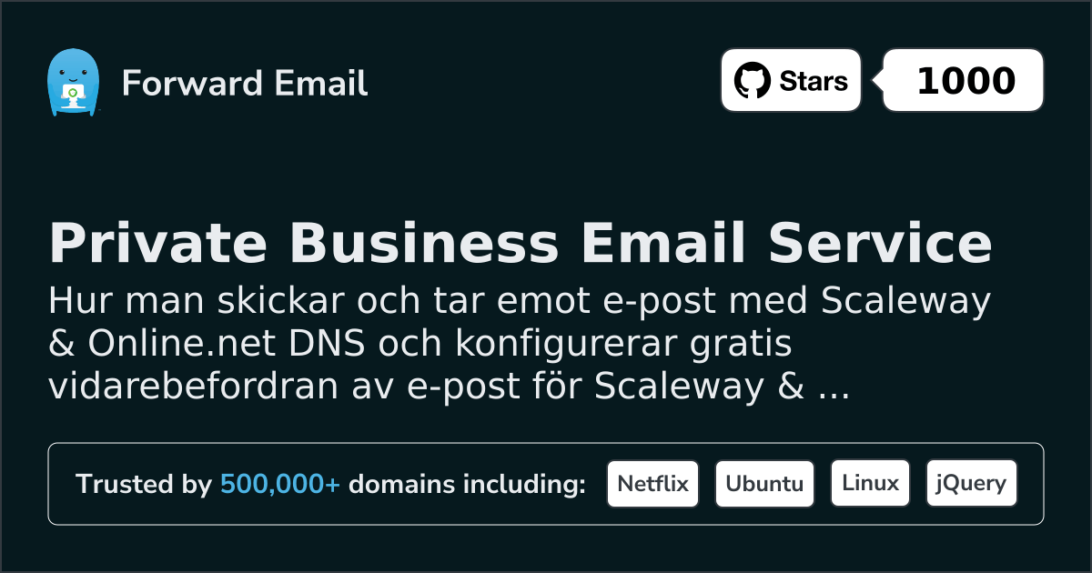 Hur man konfigurerar e-post med Scaleway & Online.net