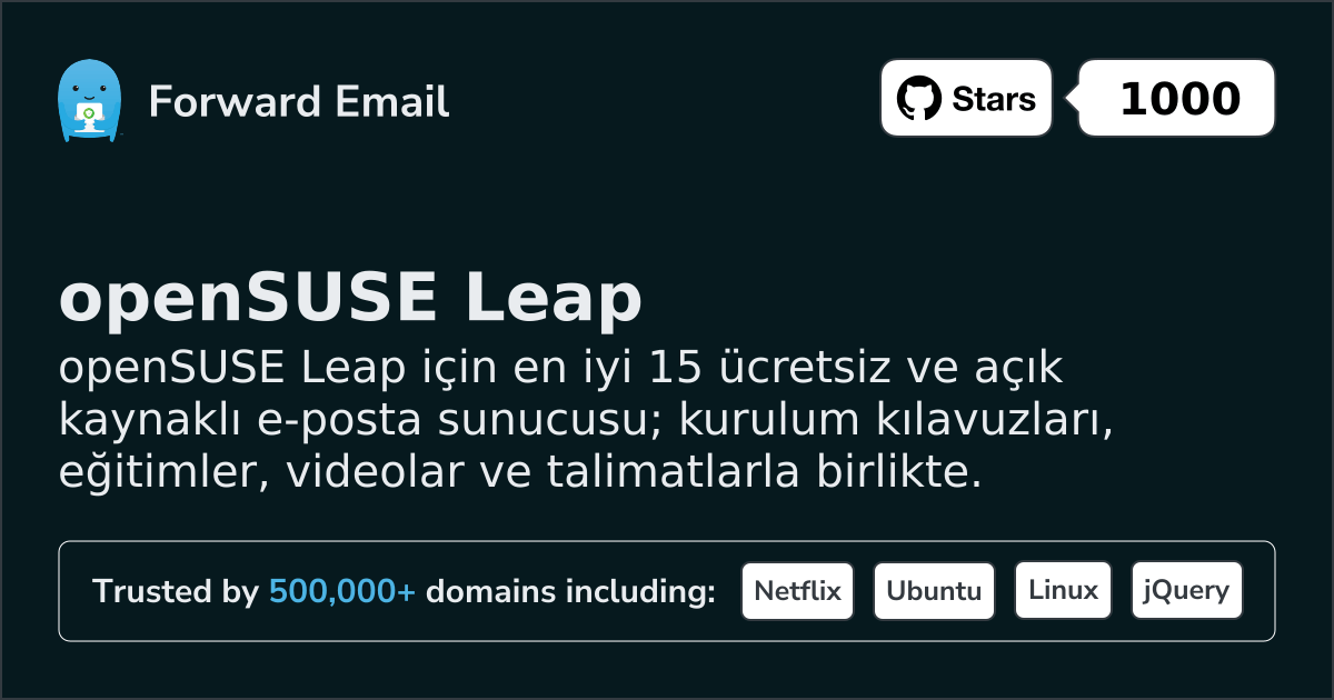 15 Top Open Source Email Servers for openSUSE Leap in 2026