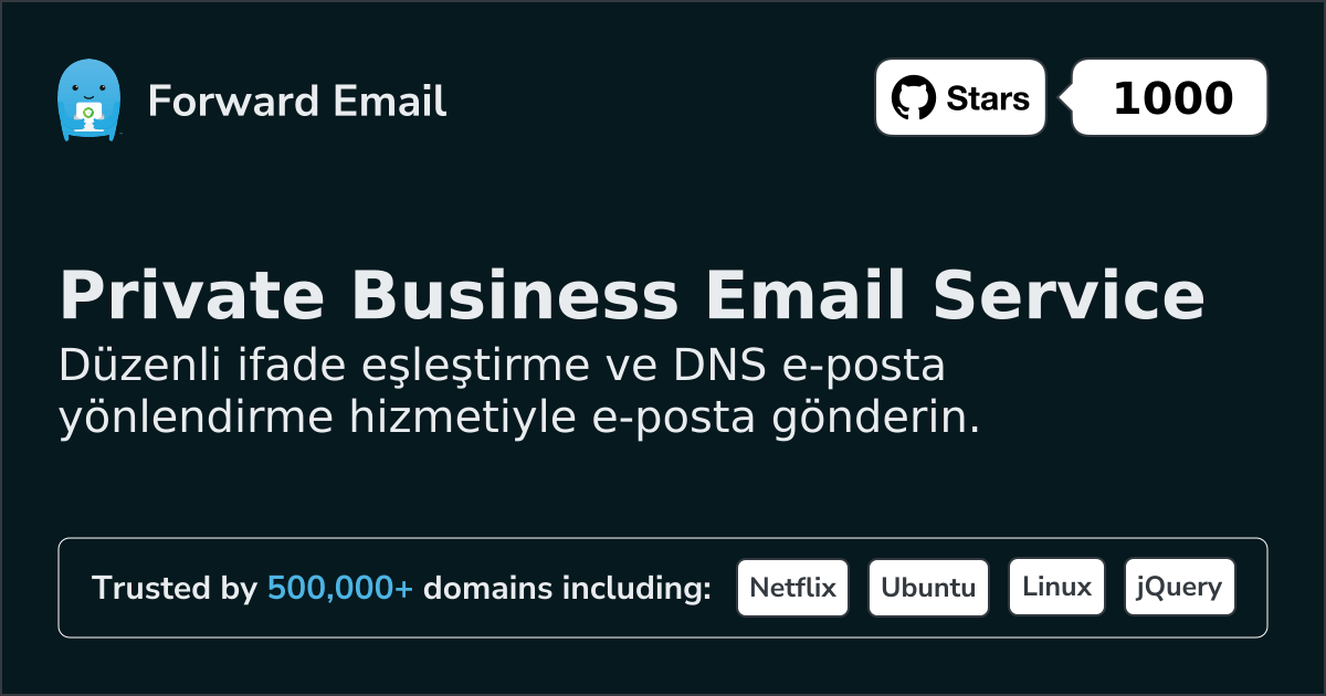 Özel Alan Adları için E-posta Yönlendirme Düzenli İfadesi