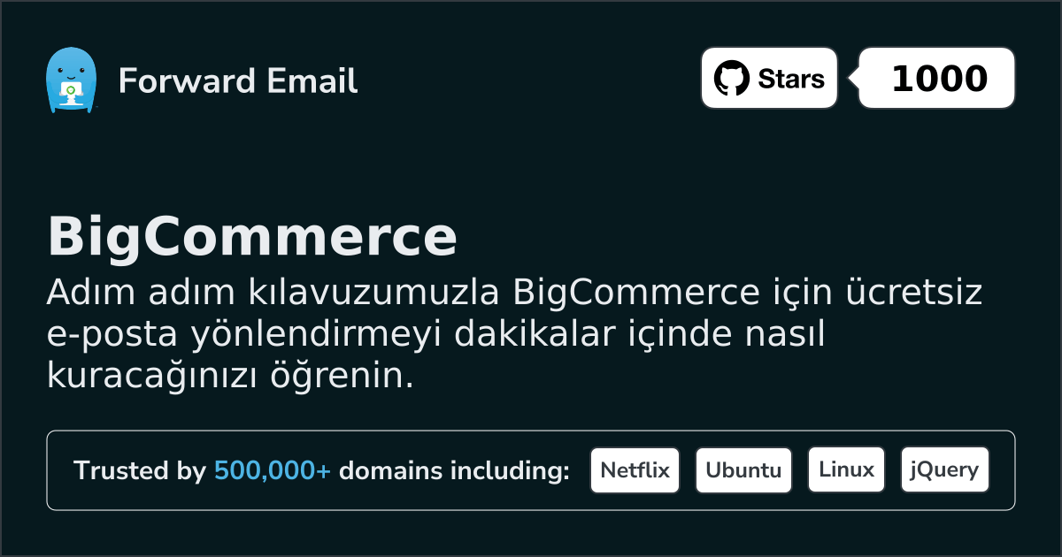 BigCommerce ile E-posta Kurulumu