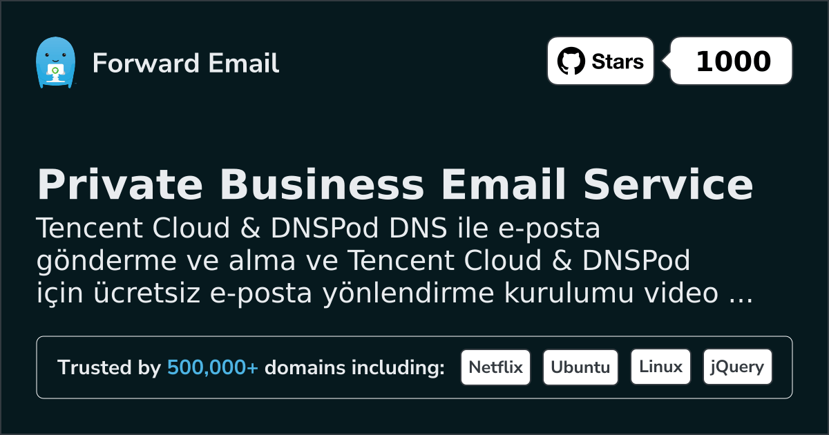 Tencent Cloud & DNSPod ile E-posta Kurulumu