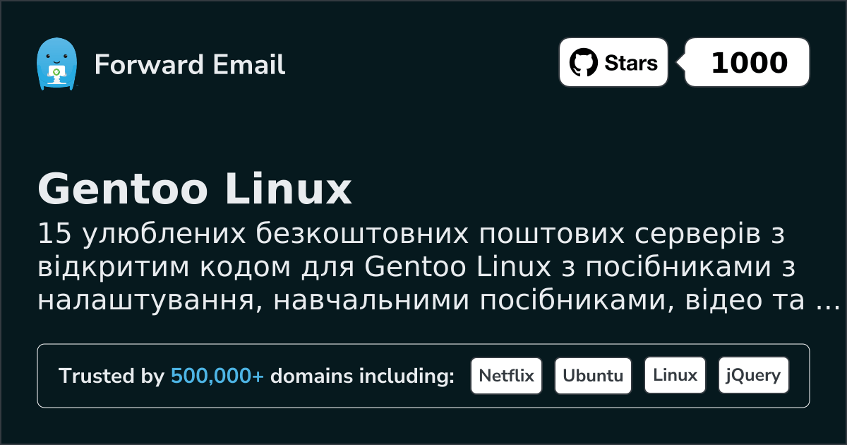 15 Favorited Open Source Email Servers for Gentoo Linux in 2026
