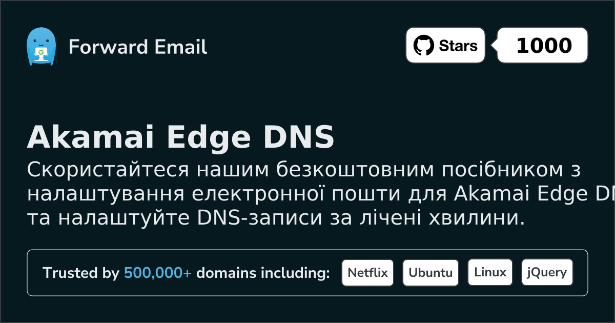 Як налаштувати електронну пошту за допомогою Akamai Edge DNS