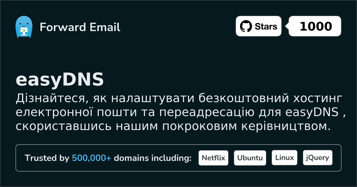 Як налаштувати електронну пошту за допомогою easyDNS