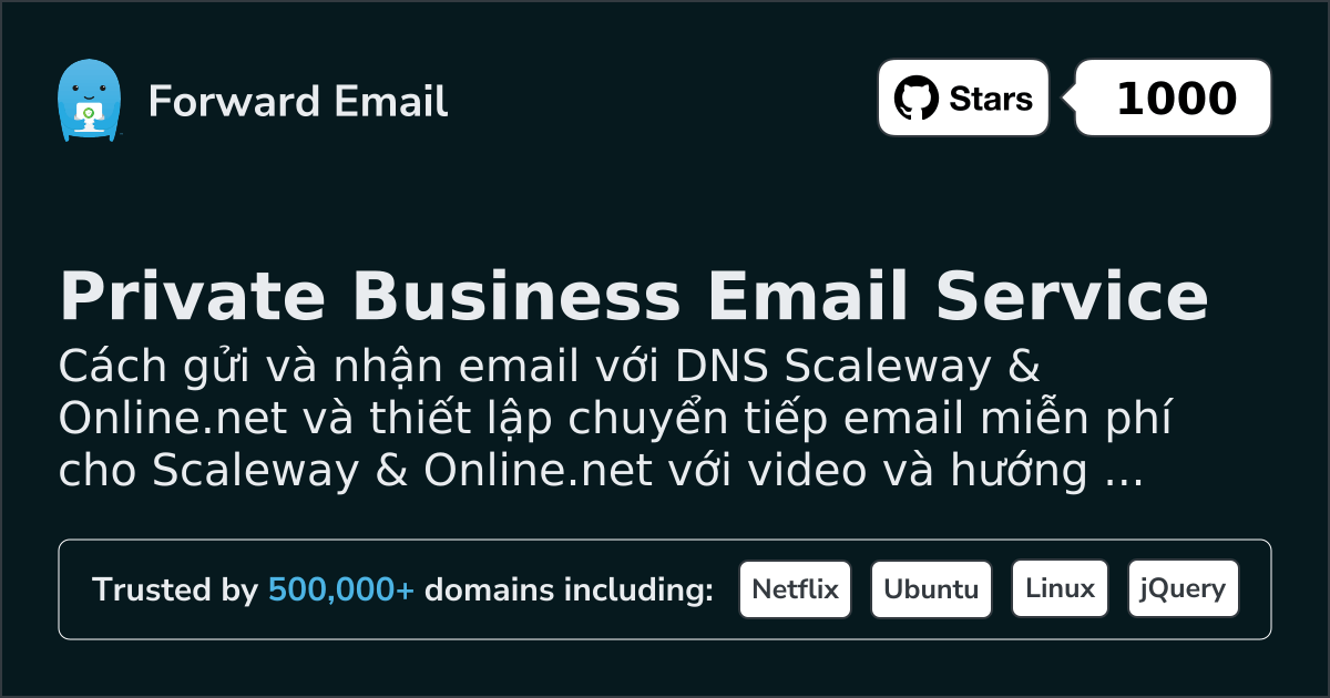Cách thiết lập Email với Scaleway & Online.net